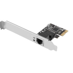 Lanberg 43392 PCIe x1 Gigabit Ethernet Network Card – Low Profile, RTL8111C, 1Gbps RJ45