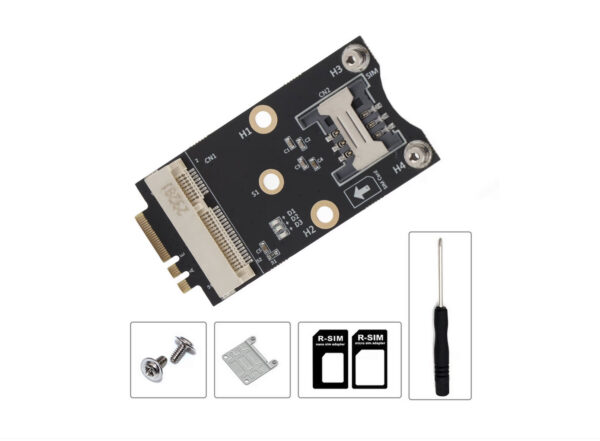 Sim Slot Key M.2 to Mini PCIe Adapter β A/E Key, with SIM Slot for 3G/4G/WiFi ...