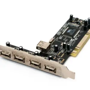 PCI to USB 2.0 controller with 4+1 offers 4 external USB 2.0 ports and 1 internal header