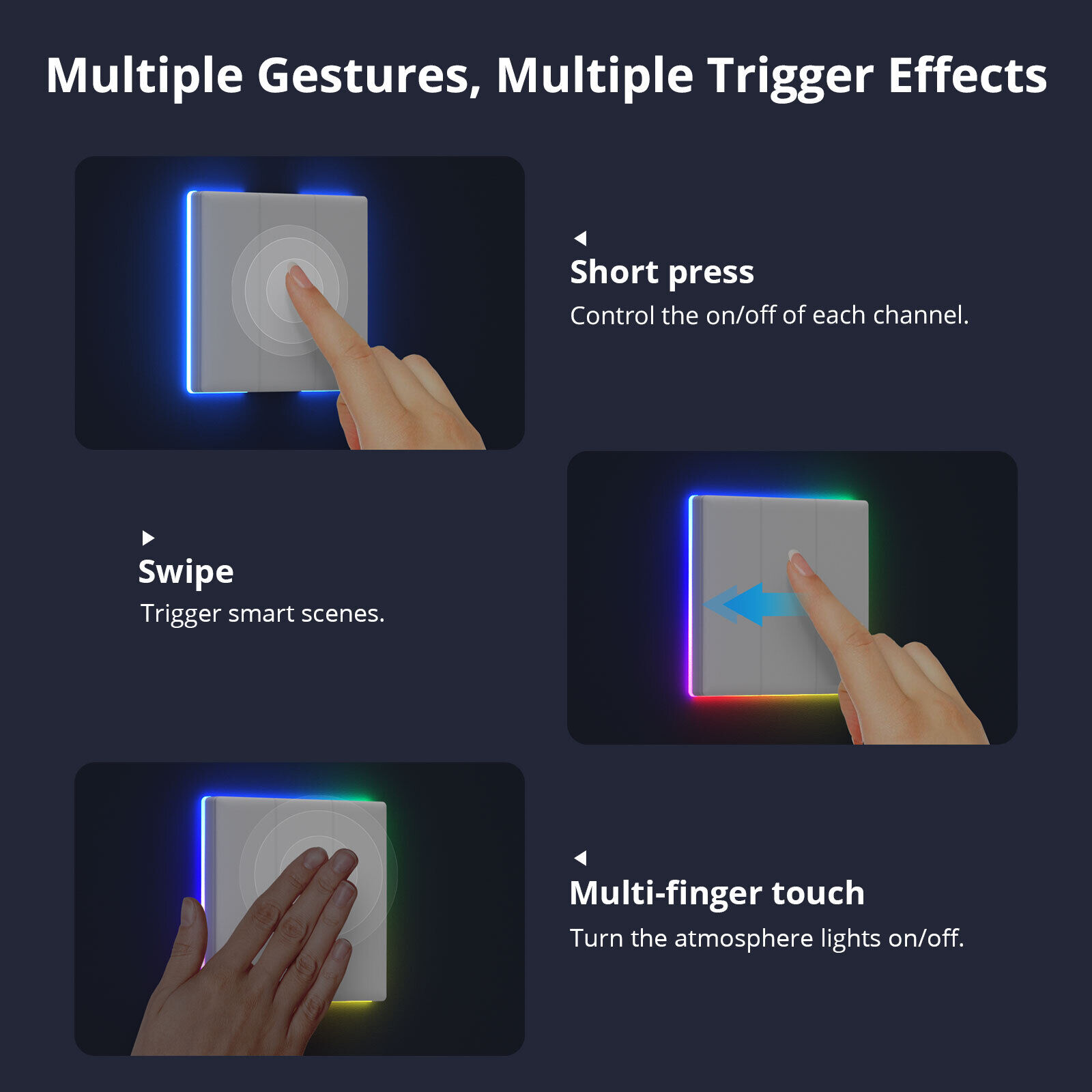 SONOFF TX Ultimate Smart Touch Wall Switch – Full-Screen RGB, Wi-Fi, Matter-Compatible