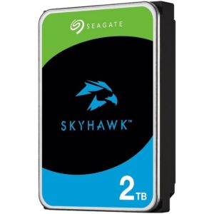 Seagate SkyHawk Surveillance 2TB 3.5 SATA III HDD with 5400 RPM and 256MB cache, engineered for 24 7 video recording in DVR NVR