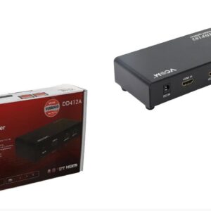 VCOM DD412A is an active HDMI splitter that duplicates one HDMI input into two HDMI outputs