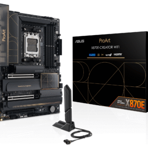 ASUS ProArt X870E-Creator WiFi7 is for AMD Ryzen 9000 series processors, AM5 socket, X870E chipset, Dual LAN (10GbE + 2.5GbE)